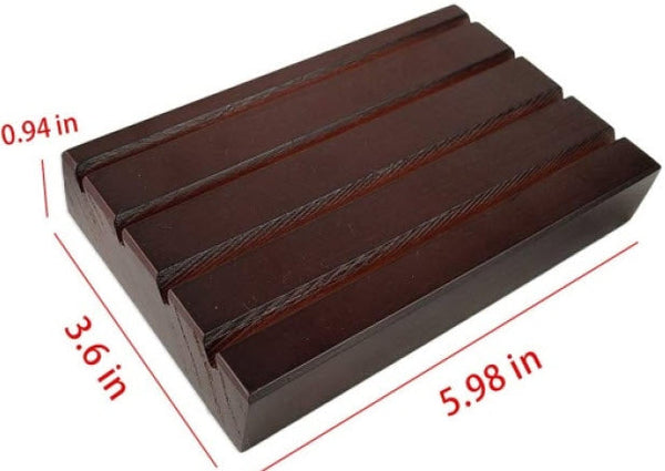 4 Row Wood Coin Display Stand Holds 16 AA Medallions 6x3.5