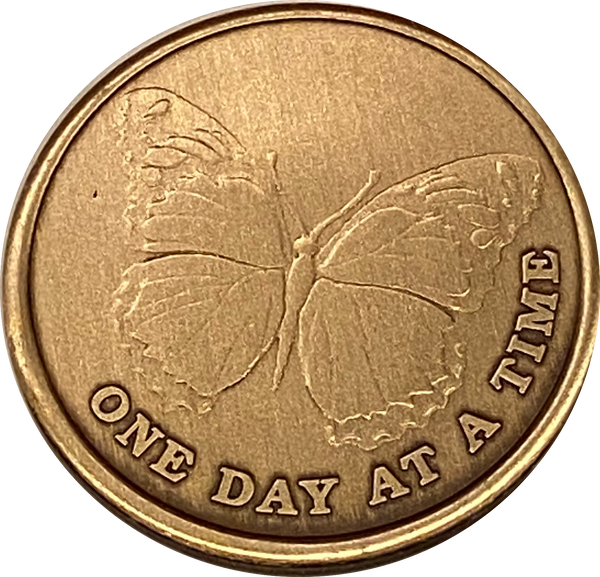 Butterfly One Day At A Time Medallion With Serenity Prayer