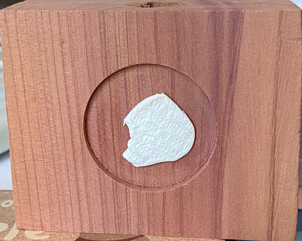 Cedar Medallion Holder Coin Display Handmade With Universe One Day At A Time Chip