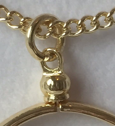 AA Medallion Holder Necklace Gold Plated Sobriety Coin Jewelry - RecoveryChip