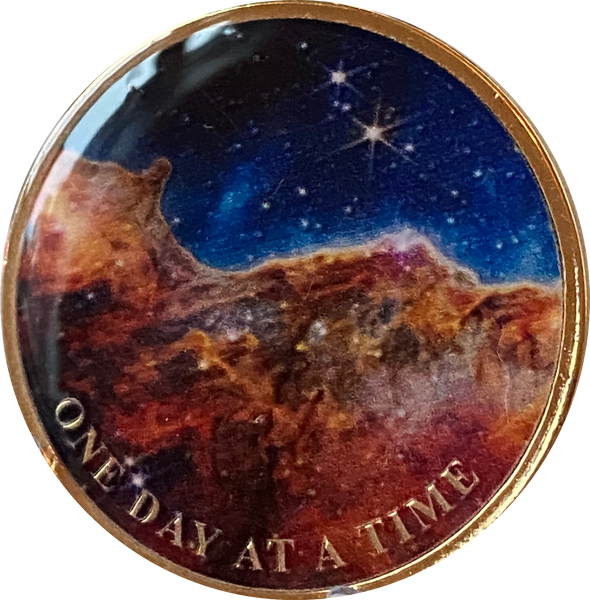 Webb Telescope Carina Nebula Medallion One Day At A Time NASA Coin