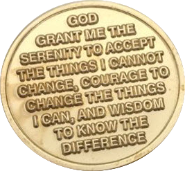 Change Is The Essence Of Life Bronze Butterfly Medallion Serenity Prayer Chip - RecoveryChip