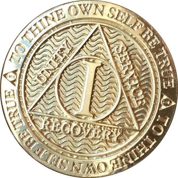 1 2 3 4 or 5 Year Reflex Bronze AA Medallion Sobriety Chip - RecoveryChip