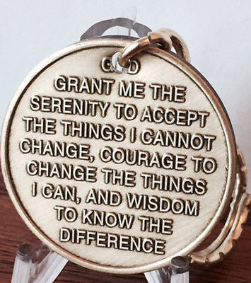 Our Of The Ashes Renewal Growth Serenity Prayer Key Chain AA Medallion Chip Tag - RecoveryChip