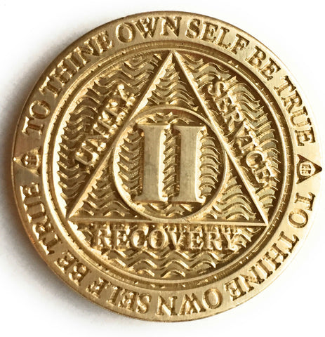 1 2 3 4 or 5 Year Reflex Bronze AA Medallion Sobriety Chip - RecoveryChip