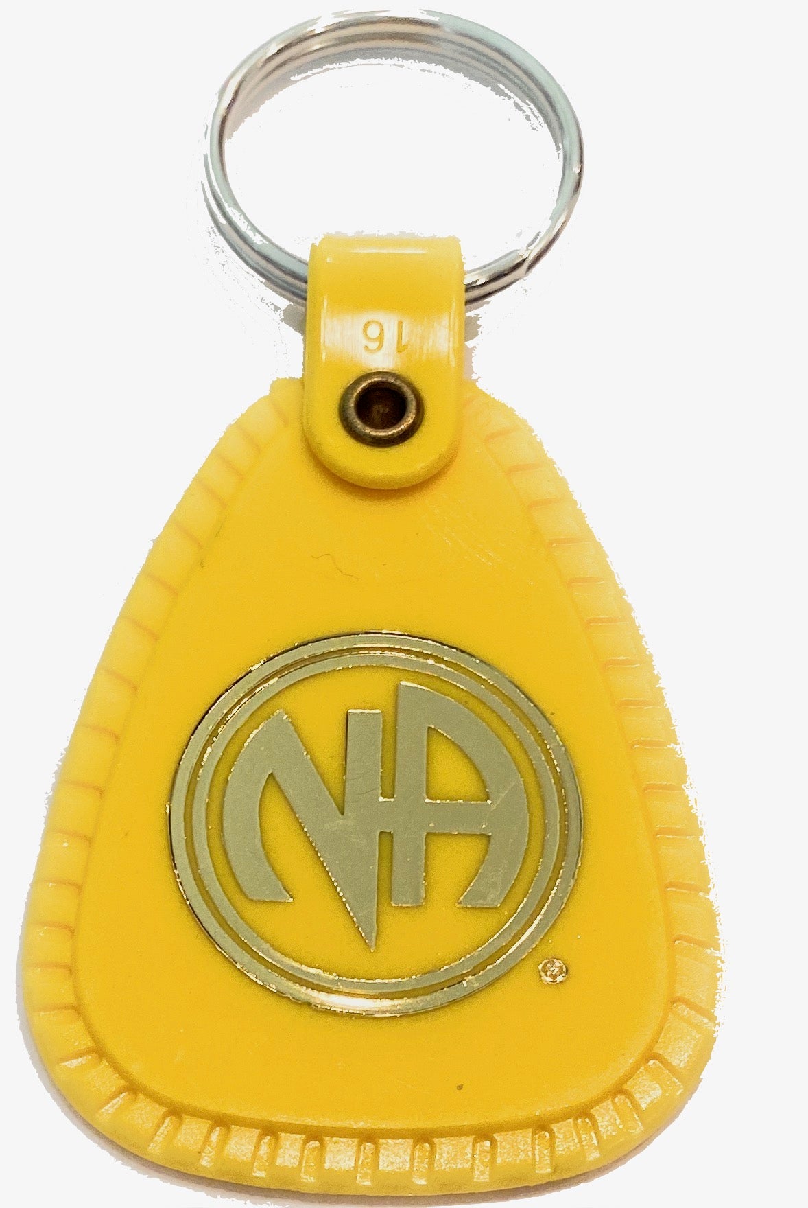 NA 9 Month Clean Keytag Yellow Narcotics Anonymous 9 Months Keychain