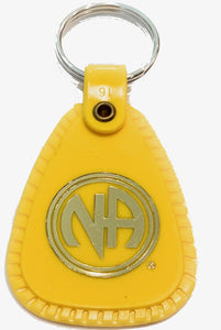 NA 9 Month Clean Keytag Yellow Narcotics Anonymous 9 Months Keychain
