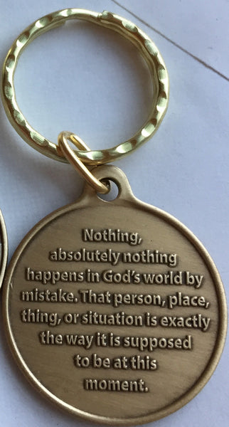 Acceptance Is The Answer Beach Sunrise Color Bronze AA Keychain 449 417 - RecoveryChip