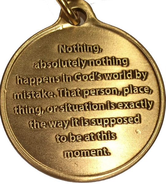 Acceptance Is The Answer Beach Sunrise Bronze AA Keychain 449 417 - RecoveryChip