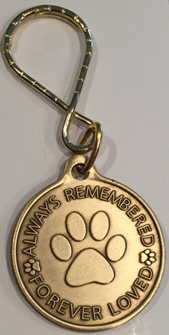 Always Remembered Forever Loved - A True Friend Dog Pet Memorial Keychain RecoveryChip Design - RecoveryChip