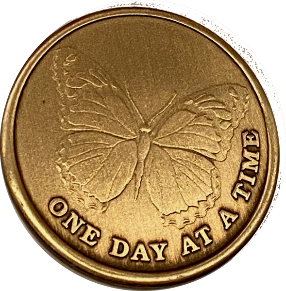 Butterfly One Day At A Time Medallion With Serenity Prayer