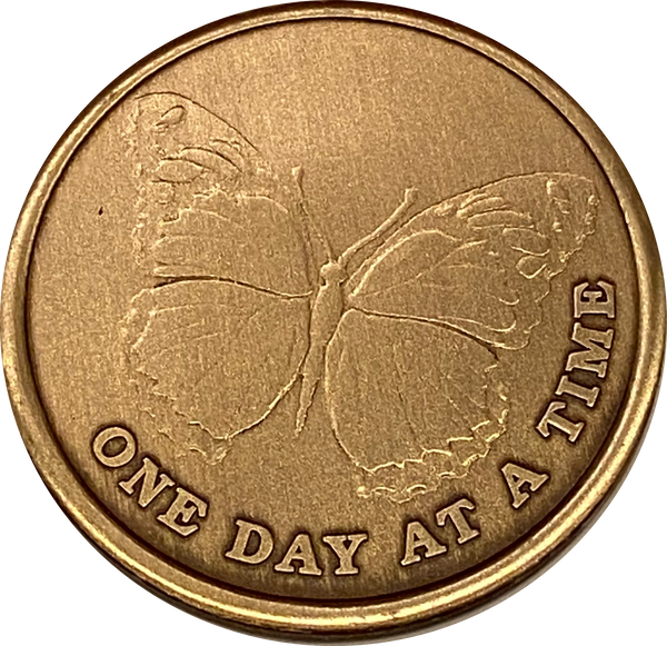 Butterfly One Day At A Time Medallion With Serenity Prayer