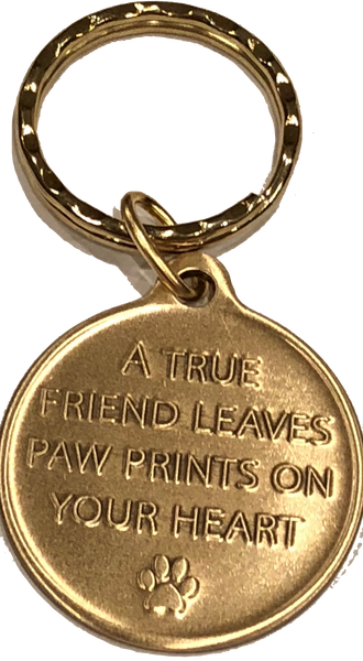 Crazy Dog Lady - A True Friend Dog Pet Keychain Bronze RecoveryChip Design - RecoveryChip