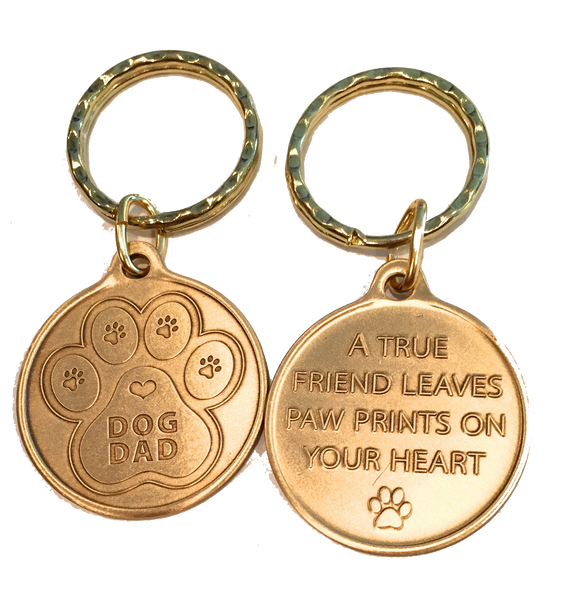 Dog Dad - A True Friend Dog Pet Keychain RecoveryChip Design - RecoveryChip