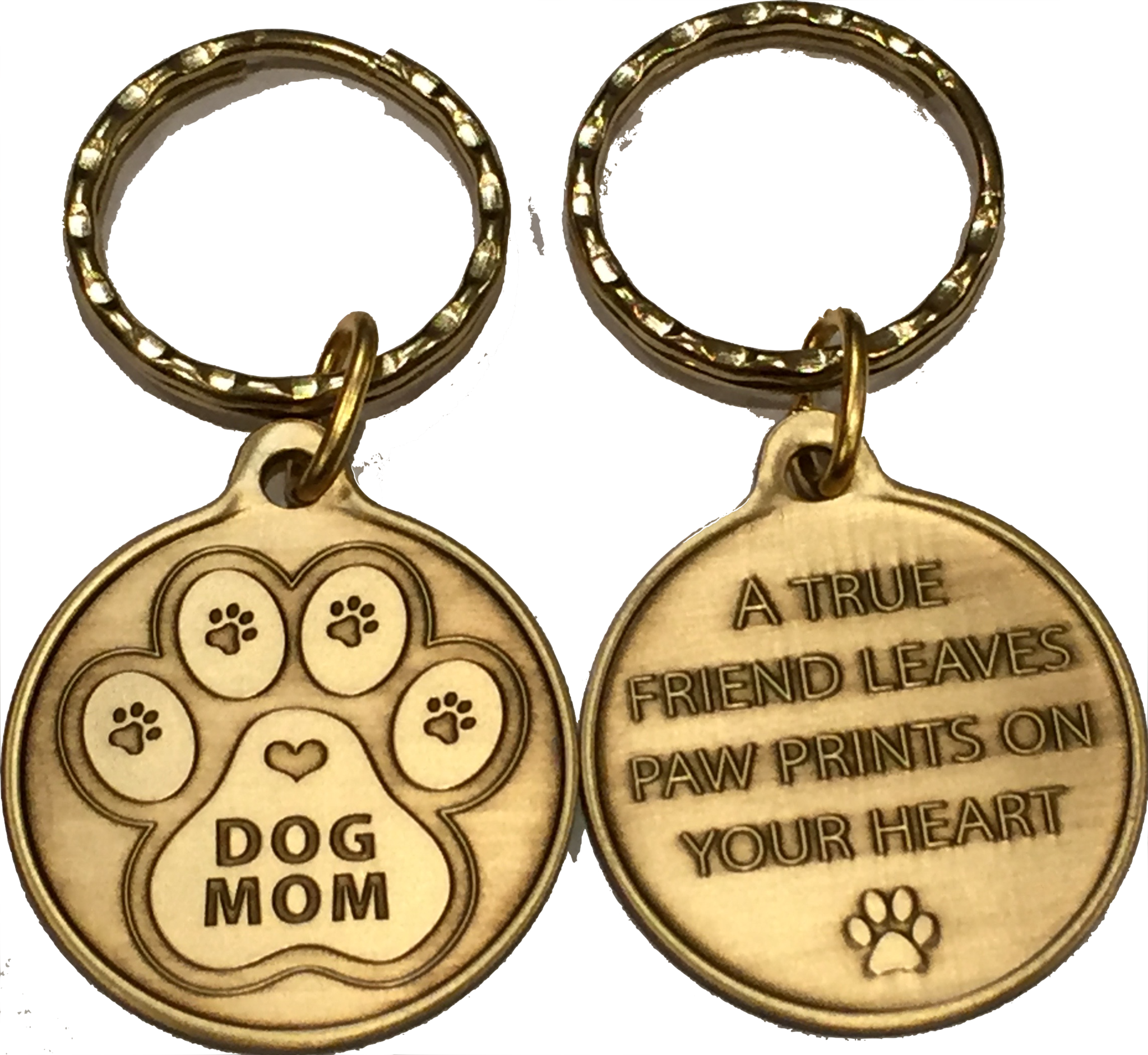 Dog Mom - A True Friend Dog Pet Keychain RecoveryChip Design - RecoveryChip