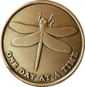 Dragonfly One Day At A Time Medallion With Serenity Prayer