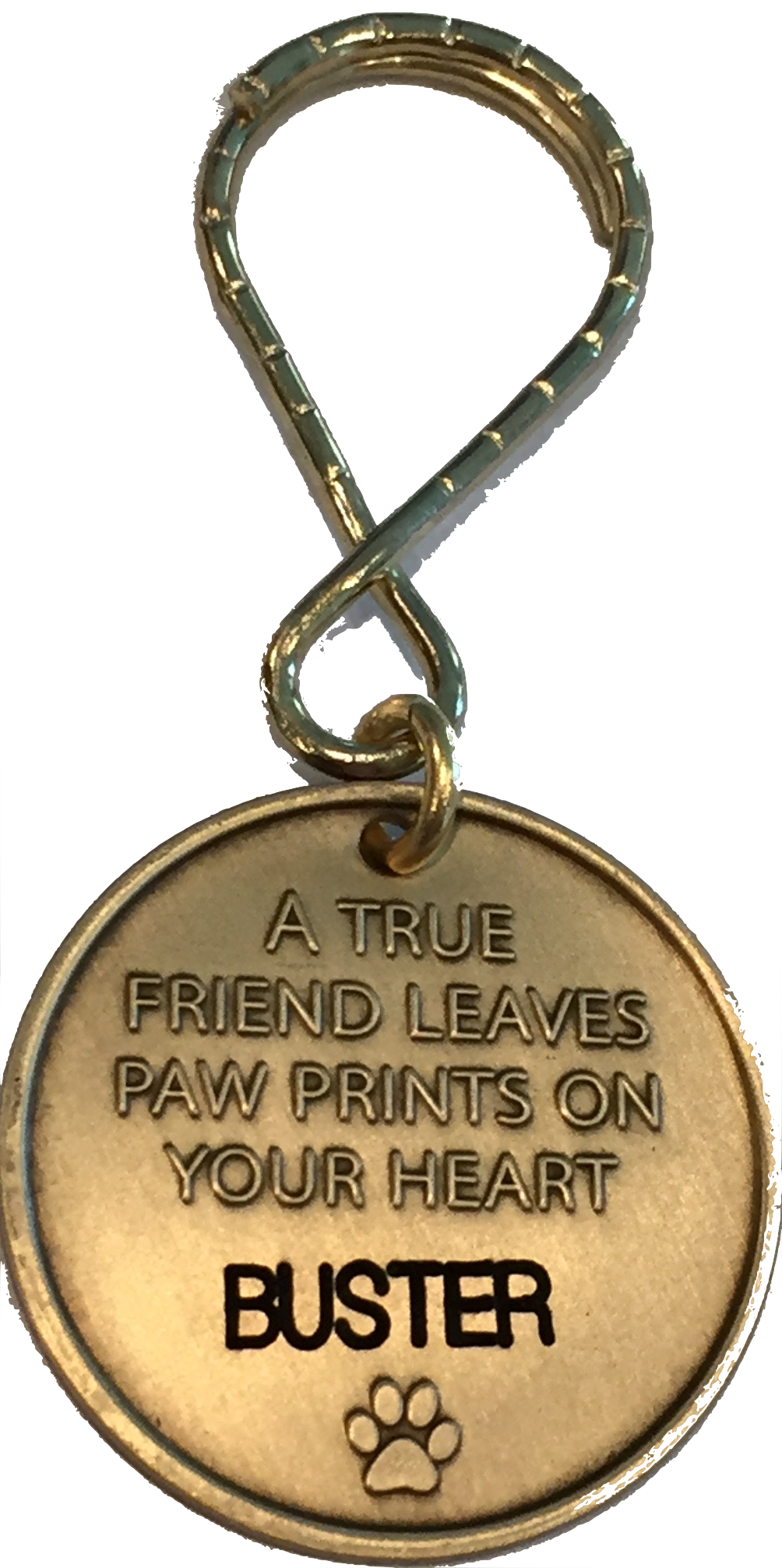 Engraved Name Pet Dog Always Remembered Forever Loved Memorial Keychain Coin - RecoveryChip