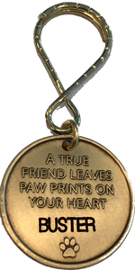 Engraved Name Pet Dog Always Remembered Forever Loved Memorial Keychain Coin - RecoveryChip