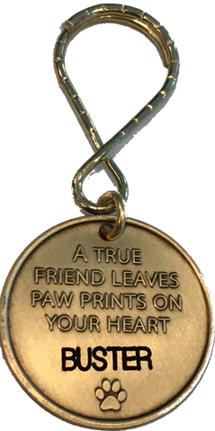 Engraved Name Pet Dog Always Remembered Forever Loved Memorial Keychain Coin - RecoveryChip