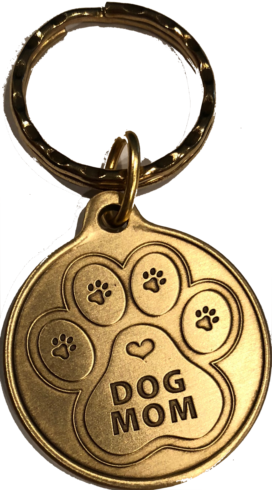 Engraved Dog Mom - A True Friend Dog Pet Keychain RecoveryChip Design - RecoveryChip