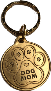 Engraved Dog Mom - A True Friend Dog Pet Keychain RecoveryChip Design - RecoveryChip