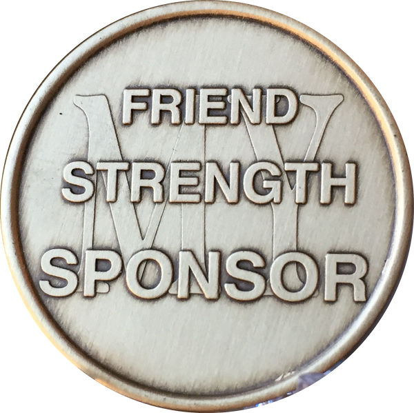 Personalized Custom AA NA Sponsor Thank You Medallion Chip With Engraved Initials - RecoveryChip