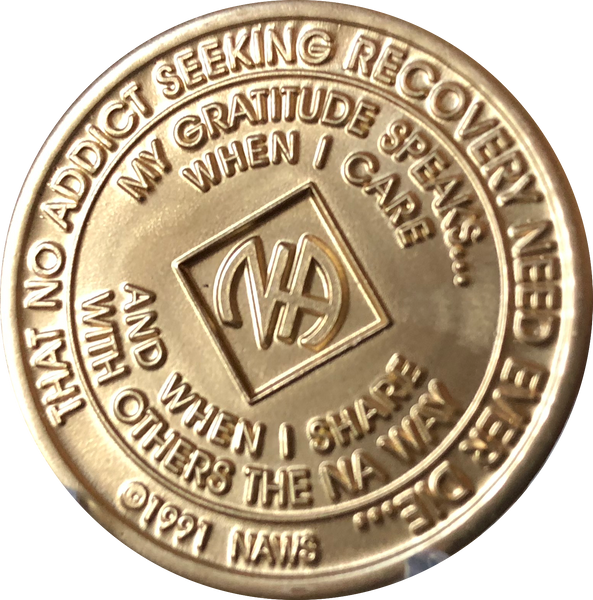 1 - 40 Year Official NA Medallion With Crystal AB Color Swarovski Crystal - RecoveryChip