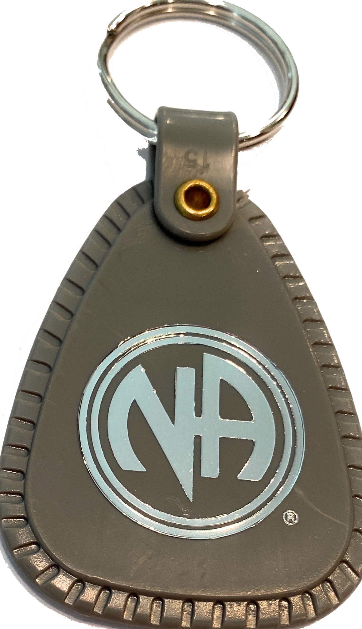 NA 18 Month Clean Keytag Gray Narcotics Anonymous 18 Months Keychain