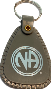NA 18 Month Clean Keytag Gray Narcotics Anonymous 18 Months Keychain
