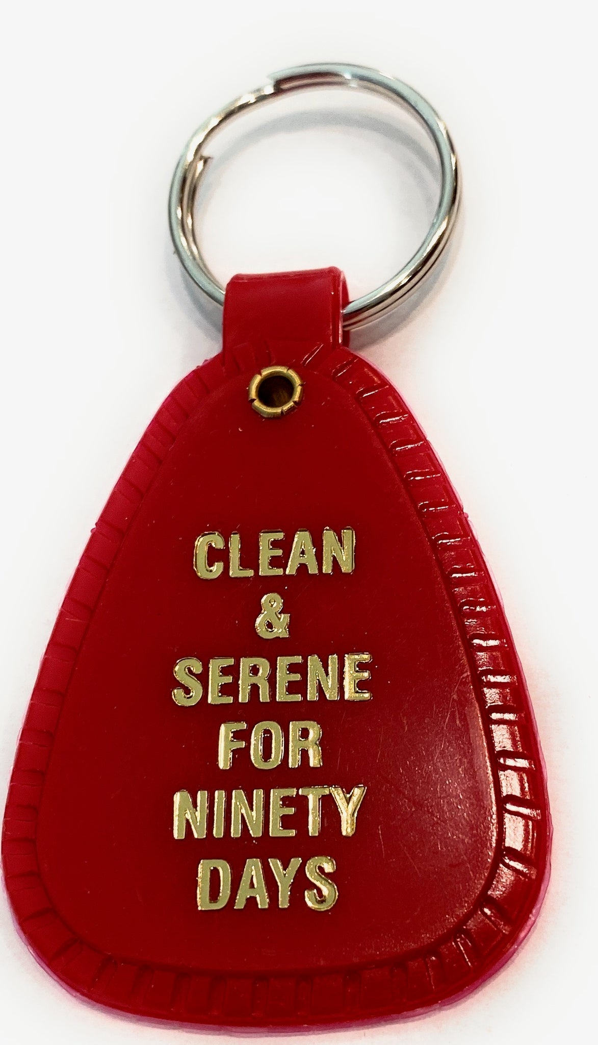 NA 90 Days Clean Keytag Red Narcotics Anonymous 3 Month Keychain