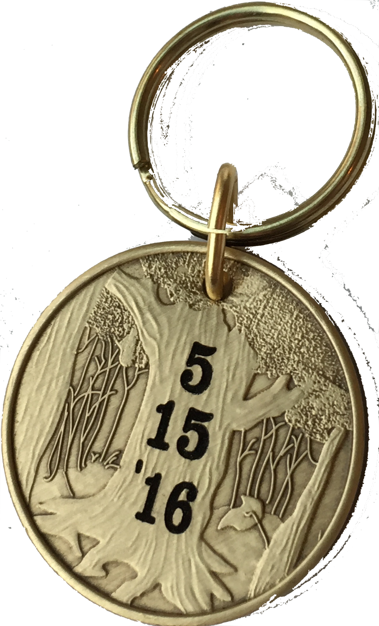 Personalized Engraved Sobriety Medallion Keychain Sober Date AA NA Bronze Recovery Gift - RecoveryChip