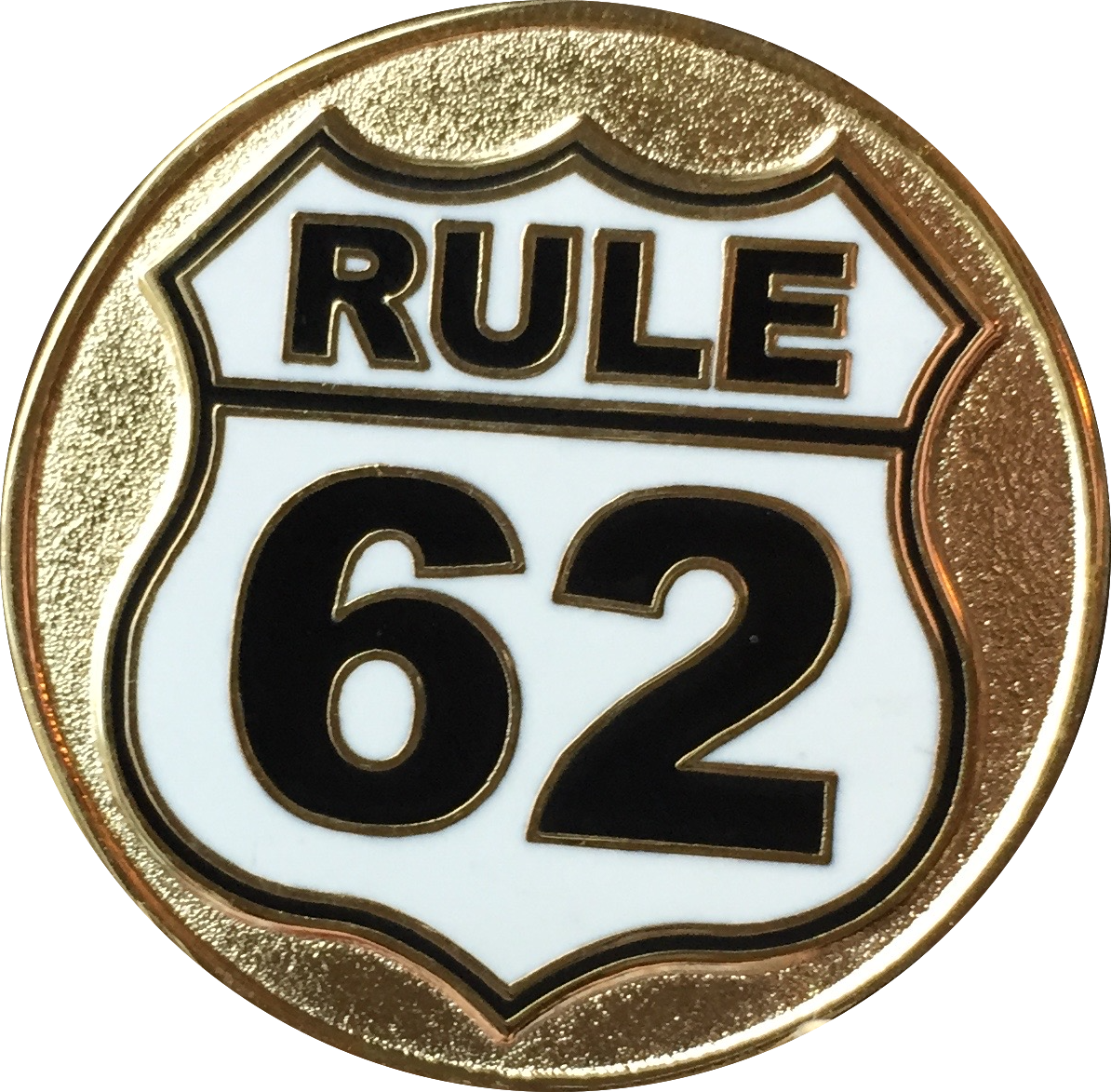 Gold Plated Rule 62 Color Don't Take Yourself Too Damn Serious AA Chip Sobriety Medallion - RecoveryChip