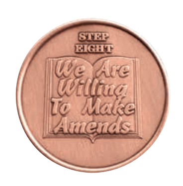 Copper Sobriety Step Medallions Steps 1 2 3 4 5 6 7 8 9 10 12 AA NA 12 Step Programs - RecoveryChip