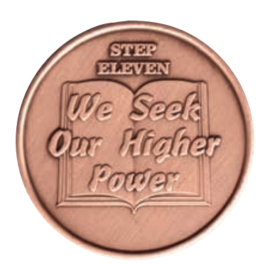 Copper Sobriety Step Medallions Steps 1 2 3 4 5 6 7 8 9 10 12 AA NA 12 Step Programs - RecoveryChip