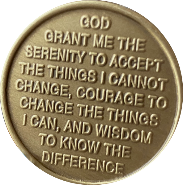 Starfish Beach Tropical One Day At A Time Color Medallion Serenity Prayer Chip