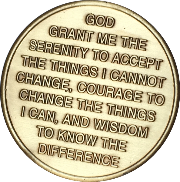 Out of The Ashes of Addiction Color Phoenix Rising from Flames Sobriety Medallion