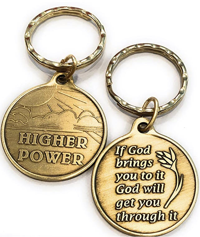 Higher Power Bronze Keychain