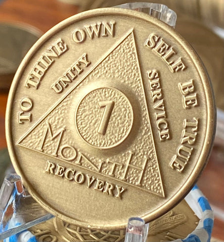 1 Month AA Medallion 10 Pack of Bronze 30 Day Sobriety Chips