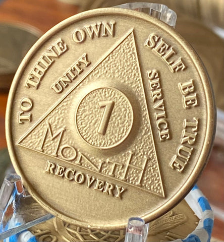 1 Month AA Medallion Bronze 30 Day Sobriety Chip