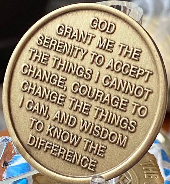 Orange Monarch Butterfly One Day At A Time Serenity Prayer Medallion